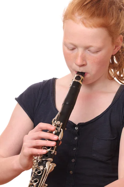 Young clarinet player — Stock Photo, Image