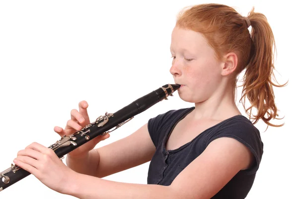 Young clarinet player — Stock Photo, Image