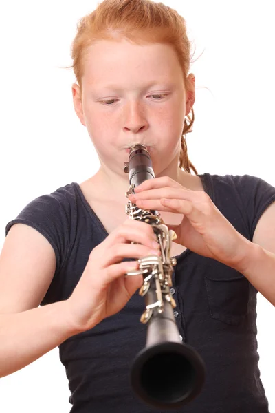 Young clarinet player — Stock Photo, Image