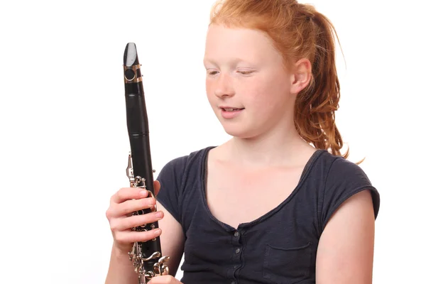 Young clarinet player — Stock Photo, Image