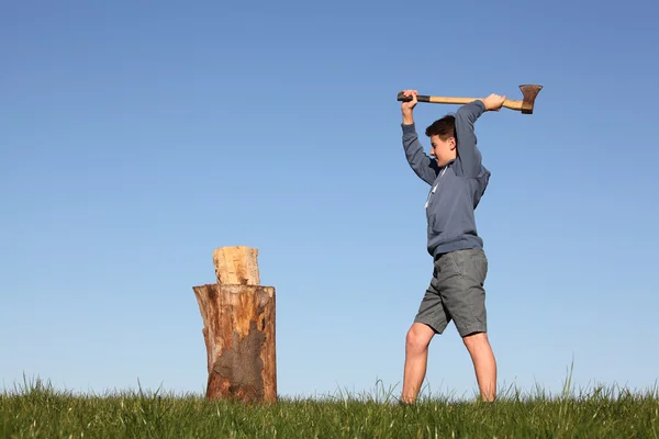 Taglia il legno — Foto Stock