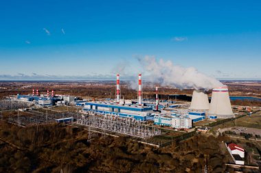 Ekoloji ve çevre kirliliği. Fabrika bacaları, kömür santrali..