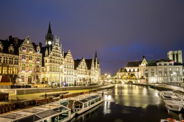 Ghent Old town in Belgium clipart