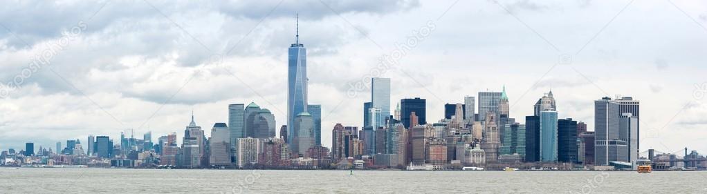 Panorama of New York City at Lower Manhattan