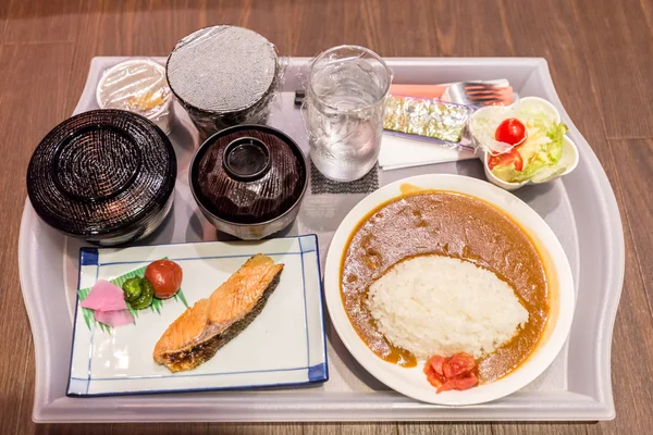 Arroz de curry japonés con salmón — Foto de Stock
