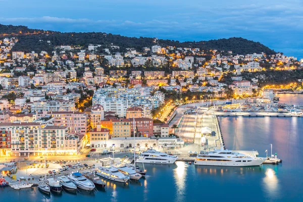 Nice, France at dusk — Stock Photo, Image