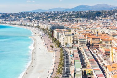 Güzel Cote d'Azur Riviera görünümü