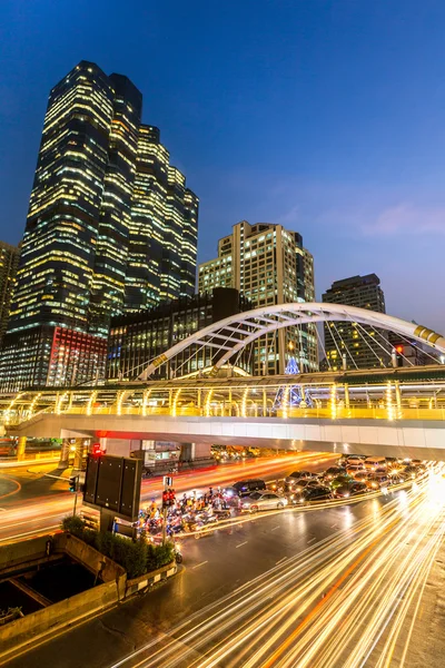 Centrum Panorama budovy Bangkoku v Thajsku — Stock fotografie