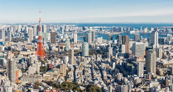 Torre de Tóquio com horizonte — Fotografia de Stock