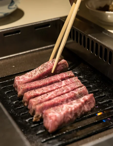 Wagyu A5 Carne bovina yakiniku — Foto Stock