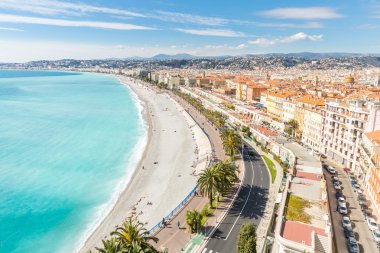Güzel Cote d'Azur Riviera görünümü