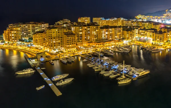Fontvieille Monaco liman gece