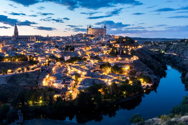 Toledo al crepuscolo in Spagna — Foto Stock