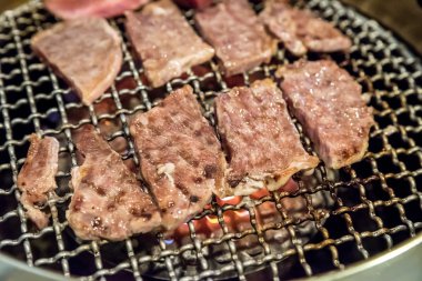 ızgara wagyu sığır filetosu et yakiniku