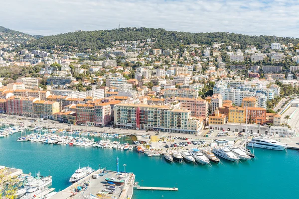 Nice Cote d'Azur with mediterranean beach sea — Stock Photo, Image
