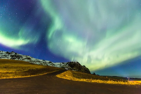 Die Nordlichter in Island — Stockfoto