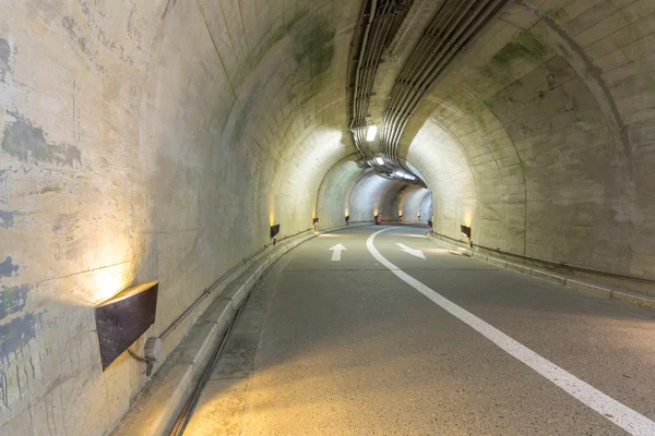 Interior of an urban walkway tunnel road — Stock Photo, Image