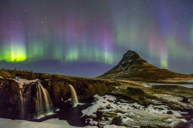 Northern Lights Aurora  Iceland clipart