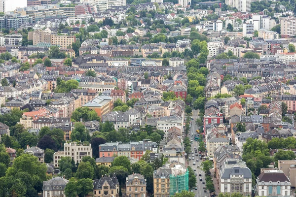 Calles y edificios en Frankfurt — Foto de Stock