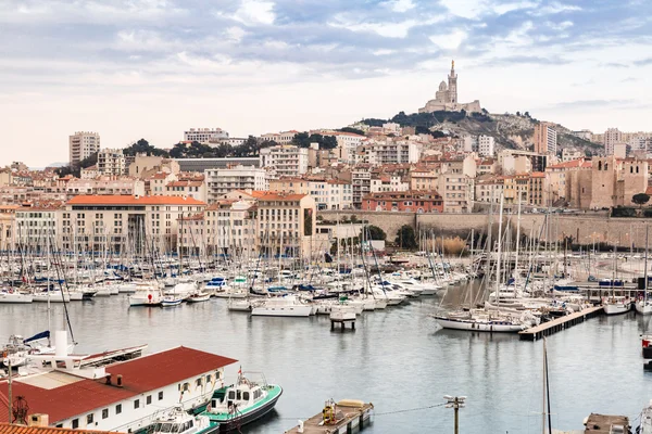 Marseille ve Francii při západu slunce — Stock fotografie