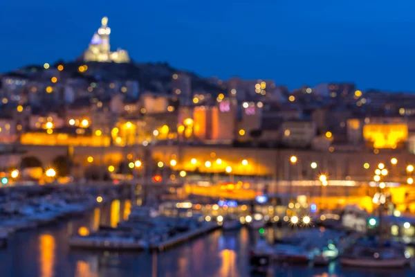 Marseille in Frankrijk nachts — Stockfoto