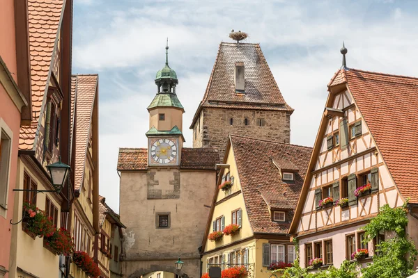 Rothenburg ob der Tauber historic town downtown — Stock Photo, Image