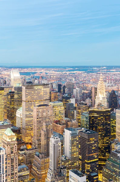 Letecký pohled na panorama New Yorku — Stock fotografie