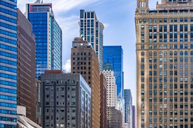 Chicago IL ABD 'de gökdelen inşaatına yakın çekim