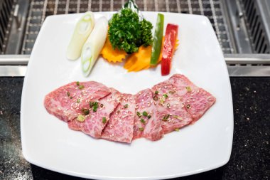 Ham sigorta primi wagyu Dana eti Japon yakiniku için