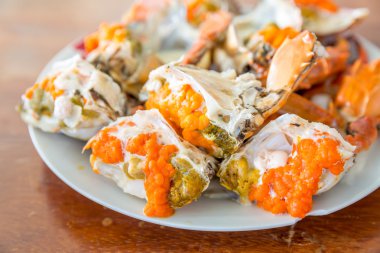 buharda pişmiş Yengeç