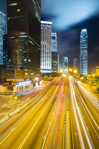 Hong kong skyline w nocy — Zdjęcie stockowe