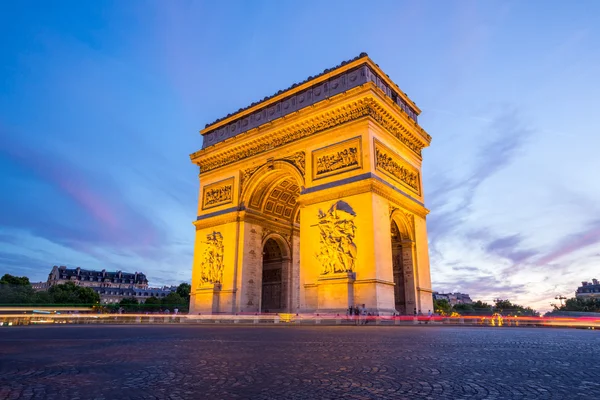 Boog van triomphe champs elysees Parijs — Stockfoto