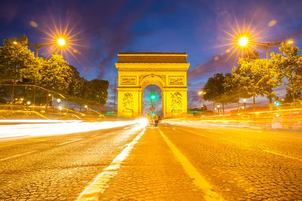 Arco do Triunfo Campos Elísios Paris — Fotografia de Stock