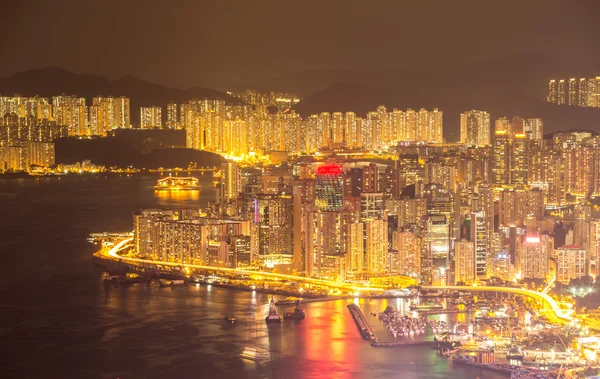 Hong Kong Skyline night — Stock Photo, Image