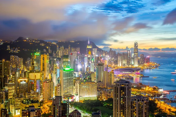 Hong Kong Şehri ufuk çizgisi — Stok fotoğraf