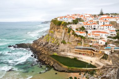 Azenhas do Mar village Sintra Portugal clipart