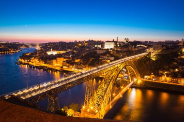 Dom Luiz bridge in Porto Portugal clipart
