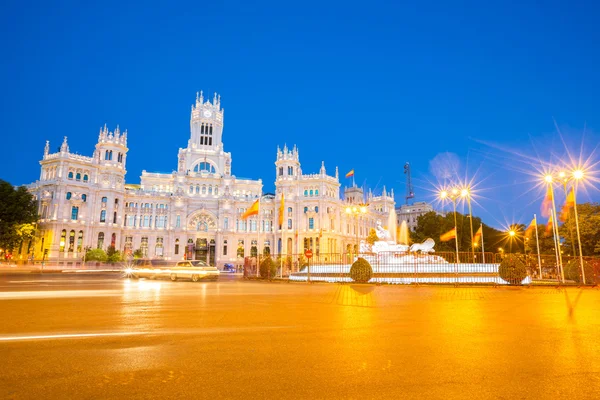 Plaza de la Cibeles Madrid İspanya — Stok fotoğraf
