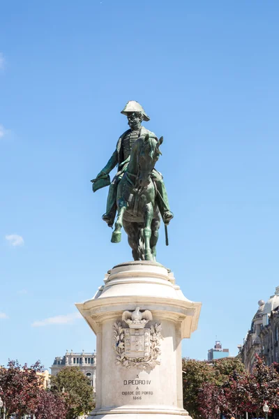 Monumento do Rei Pedro Porto — Fotografia de Stock