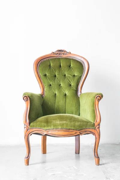 Cadeira verde clássico — Fotografia de Stock