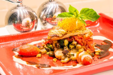 Izgara balık filetosu.