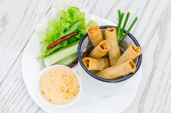 Rolos de mola frita — Fotografia de Stock