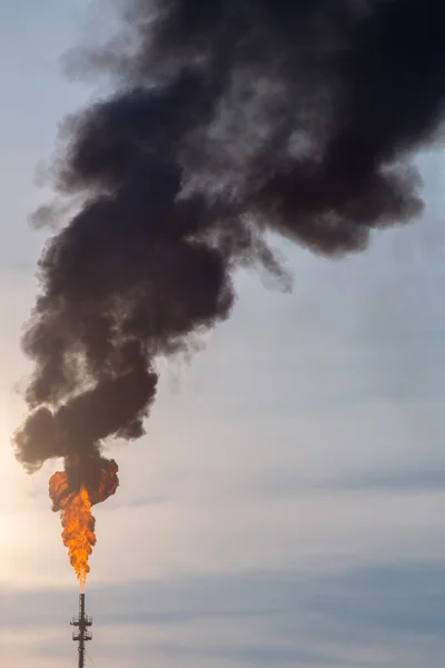 Petrol reinery damıtma Kulesi — Stok fotoğraf