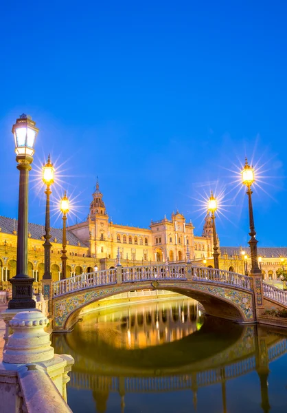 Sevilla plaza Espagne au crépuscule — Photo