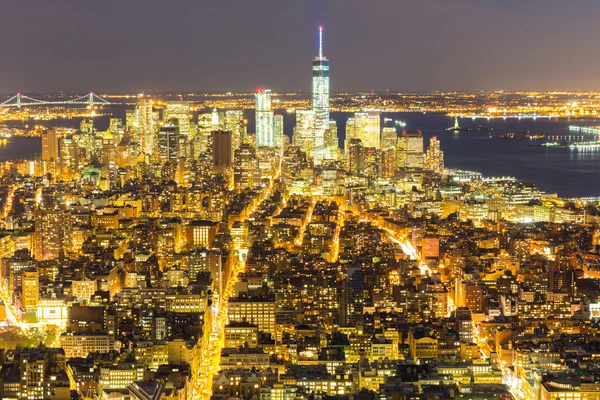 NYC Manhattan Downtown atardecer — Foto de Stock