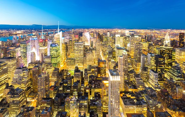 NYC Manhattan Downtown at dusk — Stock Photo, Image