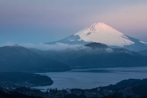 Fuji hory a jezero Hakone při východu slunce — Stock fotografie