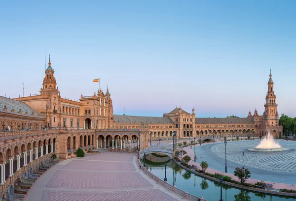 Spanska torget espana plaza i sevilla — Stockfoto