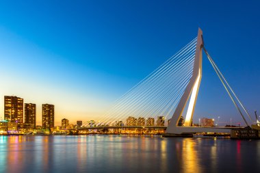 Erasmus bridge in Rotterdam clipart