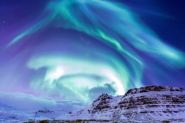 La Luce del Nord in Islanda — Foto Stock